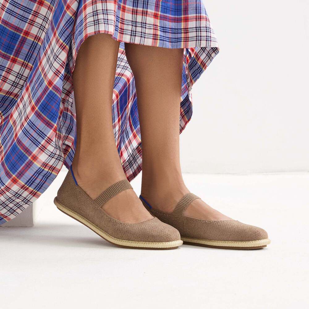 Rothy's The ReVelvet™ Cruiser Mary Jane - ReVelvet™ Portobello Size 8 - Picture 2 of 3